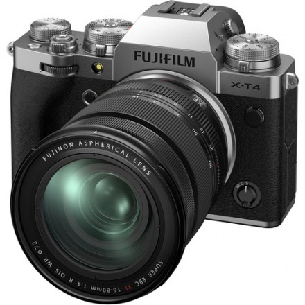 Цифр. фотокамера Fujifilm X-T4 + XF 16-80 F4 Kit Silver Цифр. фотокамера Fujifilm X-T4 + XF 16-80 F4 Kit Silver